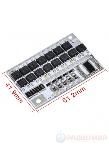 Плата защиты BMS 5S 100А с функцией балансировки для сборки от 3 до 5 (LiFePO4) аккумуляторов QS-B305ABL-50А